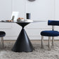 Metal Modern Style Round Dining Table Sintered Stone Top Table for Dining Room Black 47.2"L x 47.2"W x 29.5"H Without Chairs Clearhalo 'Dining Tables & Seating' 'Dining Tables' 'dining_table' 'furn' 'furn_dining_table' 'Furniture' 'furniture_dining_table' 'Kitchen & Dining Furniture' 'kitchen' 'kitchen_dining_table' 5032915