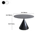Metal Modern Style Round Dining Table Sintered Stone Top Table for Dining Room Clearhalo 'Dining Tables & Seating' 'Dining Tables' 'dining_table' 'furn' 'furn_dining_table' 'Furniture' 'furniture_dining_table' 'Kitchen & Dining Furniture' 'kitchen' 'kitchen_dining_table' 5032921