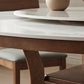Modern Dining Round Table Dining Sintered Stone Table for Restaurant with Wood Legs Clearhalo 'Dining Tables & Seating' 'Dining Tables' 'dining_table' 'furn' 'furn_dining_table' 'Furniture' 'furniture_dining_table' 'Kitchen & Dining Furniture' 'kitchen' 'kitchen_dining_table' 5032950