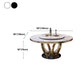 Nordic Glam Dining Round Table Dining Sintered Stone Table for Restaurant with Metal Legs Clearhalo 'Dining Tables & Seating' 'Dining Tables' 'dining_table' 'furn' 'furn_dining_table' 'Furniture' 'furniture_dining_table' 'Kitchen & Dining Furniture' 'kitchen' 'kitchen_dining_table' 5032971