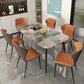 Industrial Grey Table for Restaurant Rectangle Dining Table with Metal 4 Legs 70.9"L x 35.4"W x 29.5"H Without Chairs Clearhalo 'Dining Tables & Seating' 'Dining Tables' 'dining_table' 'furn' 'furn_dining_table' 'Furniture' 'furniture_dining_table' 'Kitchen & Dining Furniture' 'kitchen' 'kitchen_dining_table' 5033003