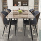 Industrial Grey Table for Restaurant Rectangle Dining Table with Metal 4 Legs 63"L x 31.5"W x 29.5"H Without Chairs Clearhalo 'Dining Tables & Seating' 'Dining Tables' 'dining_table' 'furn' 'furn_dining_table' 'Furniture' 'furniture_dining_table' 'Kitchen & Dining Furniture' 'kitchen' 'kitchen_dining_table' 5033004