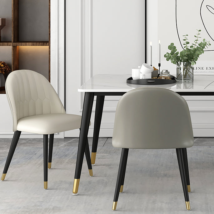 Industrial White Table for Restaurant Rectangle Dining Table with Metal 4 Legs Clearhalo 'Dining Tables & Seating' 'Dining Tables' 'dining_table' 'furn' 'furn_dining_table' 'Furniture' 'furniture_dining_table' 'Kitchen & Dining Furniture' 'kitchen' 'kitchen_dining_table' 5033026