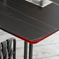 Industrial Black Table for Restaurant Rectangle Dining Table with Double Pedestal Clearhalo 'Dining Tables & Seating' 'Dining Tables' 'dining_table' 'furn' 'furn_dining_table' 'Furniture' 'furniture_dining_table' 'Kitchen & Dining Furniture' 'kitchen' 'kitchen_dining_table' 5033055