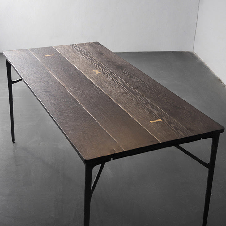 Rectangle Oak Solid Wood Furniture Luxury Style Dining Room Collection Clearhalo 'Dining Tables & Seating' 'Dining Tables' 'dining_table' 'furn' 'furn_dining_table' 'Furniture' 'furniture_dining_table' 'Kitchen & Dining Furniture' 'kitchen' 'kitchen_dining_table' 5033070