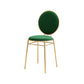Glam Style Side Chair Upholstered King Louis Back Armless Dining Chair Blackish Green 1 Piece Clearhalo 'Dining Chairs' 'Dining Tables & Seating' 'dining_chair' 'furn' 'furn_dining_chair' 'Furniture' 'furniture_dining_chair' 'Kitchen & Dining Furniture' 5033075