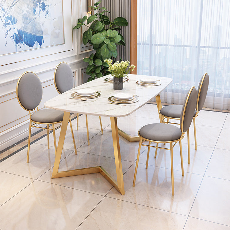 Glam Style Side Chair Upholstered King Louis Back Armless Dining Chair Clearhalo 'Dining Chairs' 'Dining Tables & Seating' 'dining_chair' 'furn' 'furn_dining_chair' 'Furniture' 'furniture_dining_chair' 'Kitchen & Dining Furniture' 5033076