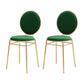 Glam Style Side Chair Upholstered King Louis Back Armless Dining Chair Blackish Green 2 Piece Set Clearhalo 'Dining Chairs' 'Dining Tables & Seating' 'dining_chair' 'furn' 'furn_dining_chair' 'Furniture' 'furniture_dining_chair' 'Kitchen & Dining Furniture' 5033077