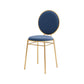 Glam Style Side Chair Upholstered King Louis Back Armless Dining Chair Blue 1 Piece Clearhalo 'Dining Chairs' 'Dining Tables & Seating' 'dining_chair' 'furn' 'furn_dining_chair' 'Furniture' 'furniture_dining_chair' 'Kitchen & Dining Furniture' 5033095