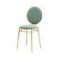 Glam Style Side Chair Upholstered King Louis Back Armless Dining Chair Green 1 Piece Clearhalo 'Dining Chairs' 'Dining Tables & Seating' 'dining_chair' 'furn' 'furn_dining_chair' 'Furniture' 'furniture_dining_chair' 'Kitchen & Dining Furniture' 5033098