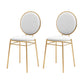 Glam Style Side Chair Upholstered King Louis Back Armless Dining Chair White 2 Piece Set Clearhalo 'Dining Chairs' 'Dining Tables & Seating' 'dining_chair' 'furn' 'furn_dining_chair' 'Furniture' 'furniture_dining_chair' 'Kitchen & Dining Furniture' 5033102