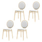 Glam Style Side Chair Upholstered King Louis Back Armless Dining Chair White 4 Piece Set Clearhalo 'Dining Chairs' 'Dining Tables & Seating' 'dining_chair' 'furn' 'furn_dining_chair' 'Furniture' 'furniture_dining_chair' 'Kitchen & Dining Furniture' 5033103
