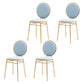 Glam Style Side Chair Upholstered King Louis Back Armless Dining Chair Sky Blue 4 Piece Set Clearhalo 'Dining Chairs' 'Dining Tables & Seating' 'dining_chair' 'furn' 'furn_dining_chair' 'Furniture' 'furniture_dining_chair' 'Kitchen & Dining Furniture' 5033105