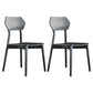 Armless Dining Room Chairs Modern Solid Wood Side Chairs for Dining Room Black 2 Piece Set Clearhalo 'Dining Chairs' 'Dining Tables & Seating' 'dining_chair' 'furn' 'furn_dining_chair' 'Furniture' 'furniture_dining_chair' 'Kitchen & Dining Furniture' 5033108