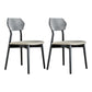 Armless Dining Room Chairs Modern Solid Wood Side Chairs for Dining Room Black Gray 2 Piece Set Clearhalo 'Dining Chairs' 'Dining Tables & Seating' 'dining_chair' 'furn' 'furn_dining_chair' 'Furniture' 'furniture_dining_chair' 'Kitchen & Dining Furniture' 5033119