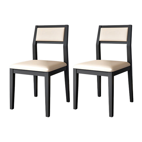 Dining Room Side Chairs Modern Solid Wood Kitchen Chair for Home Black 2 Piece Set Clearhalo 'Dining Chairs' 'Dining Tables & Seating' 'dining_chair' 'furn' 'furn_dining_chair' 'Furniture' 'furniture_dining_chair' 'Kitchen & Dining Furniture' 5033130
