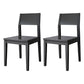 Dining Room Side Chairs Modern Solid Wood Kitchen Chair for Home Matte Black 2 Piece Set Clearhalo 'Dining Chairs' 'Dining Tables & Seating' 'dining_chair' 'furn' 'furn_dining_chair' 'Furniture' 'furniture_dining_chair' 'Kitchen & Dining Furniture' 5033141
