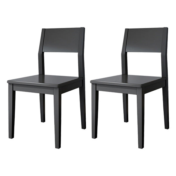 Dining Room Side Chairs Modern Solid Wood Kitchen Chair for Home Matte Black 2 Piece Set Clearhalo 'Dining Chairs' 'Dining Tables & Seating' 'dining_chair' 'furn' 'furn_dining_chair' 'Furniture' 'furniture_dining_chair' 'Kitchen & Dining Furniture' 5033141