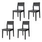 Dining Room Side Chairs Modern Solid Wood Kitchen Chair for Home Matte Black 4 Piece Set Clearhalo 'Dining Chairs' 'Dining Tables & Seating' 'dining_chair' 'furn' 'furn_dining_chair' 'Furniture' 'furniture_dining_chair' 'Kitchen & Dining Furniture' 5033143