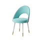 Glam Style Side Chair Upholstered Armless Dining Chair for Dining Room White-Blue 1 Piece Clearhalo 'Dining Chairs' 'Dining Tables & Seating' 'dining_chair' 'furn' 'furn_dining_chair' 'Furniture' 'furniture_dining_chair' 'Kitchen & Dining Furniture' 5033150