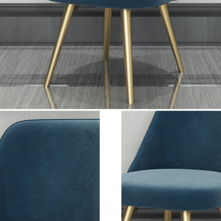 Glam Style Side Chair Upholstered Armless Dining Chair for Dining Room Clearhalo 'Dining Chairs' 'Dining Tables & Seating' 'dining_chair' 'furn' 'furn_dining_chair' 'Furniture' 'furniture_dining_chair' 'Kitchen & Dining Furniture' 5033160