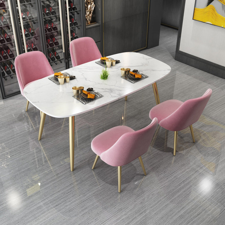 Glam Style Side Chair Upholstered Armless Dining Chair for Dining Room Clearhalo 'Dining Chairs' 'Dining Tables & Seating' 'dining_chair' 'furn' 'furn_dining_chair' 'Furniture' 'furniture_dining_chair' 'Kitchen & Dining Furniture' 5033161