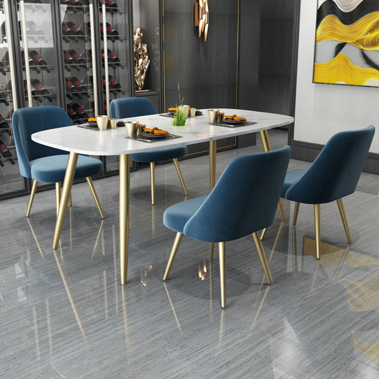 Glam Style Side Chair Upholstered Armless Dining Chair for Dining Room Clearhalo 'Dining Chairs' 'Dining Tables & Seating' 'dining_chair' 'furn' 'furn_dining_chair' 'Furniture' 'furniture_dining_chair' 'Kitchen & Dining Furniture' 5033165