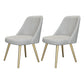 Glam Style Side Chair Upholstered Armless Dining Chair for Dining Room Grey-Gold 2 Piece Set Clearhalo 'Dining Chairs' 'Dining Tables & Seating' 'dining_chair' 'furn' 'furn_dining_chair' 'Furniture' 'furniture_dining_chair' 'Kitchen & Dining Furniture' 5033166