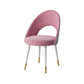 Glam Style Side Chair Upholstered Armless Dining Chair for Dining Room White-Pink 1 Piece Clearhalo 'Dining Chairs' 'Dining Tables & Seating' 'dining_chair' 'furn' 'furn_dining_chair' 'Furniture' 'furniture_dining_chair' 'Kitchen & Dining Furniture' 5033171