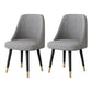 Glam Style Side Chair Upholstered Armless Dining Chair for Dining Room Black-Gray 2 Piece Set Clearhalo 'Dining Chairs' 'Dining Tables & Seating' 'dining_chair' 'furn' 'furn_dining_chair' 'Furniture' 'furniture_dining_chair' 'Kitchen & Dining Furniture' 5033178
