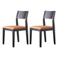 Armless Kitchen Chairs Modern Solid Wood Side Chairs for Dining Room Black-Orange 2 Piece Set Clearhalo 'Dining Chairs' 'Dining Tables & Seating' 'dining_chair' 'furn' 'furn_dining_chair' 'Furniture' 'furniture_dining_chair' 'Kitchen & Dining Furniture' 5033195