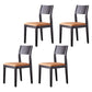 Armless Kitchen Chairs Modern Solid Wood Side Chairs for Dining Room Black-Orange 4 Piece Set Clearhalo 'Dining Chairs' 'Dining Tables & Seating' 'dining_chair' 'furn' 'furn_dining_chair' 'Furniture' 'furniture_dining_chair' 'Kitchen & Dining Furniture' 5033196