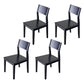 Armless Kitchen Chairs Modern Solid Wood Side Chairs for Dining Room Black 4 Piece Set Clearhalo 'Dining Chairs' 'Dining Tables & Seating' 'dining_chair' 'furn' 'furn_dining_chair' 'Furniture' 'furniture_dining_chair' 'Kitchen & Dining Furniture' 5033200