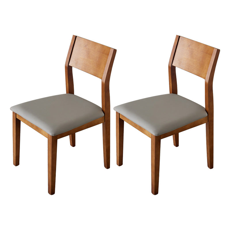 Armless Kitchen Chairs Modern Solid Wood Side Chairs for Dining Room Grey 2 Piece Set Clearhalo 'Dining Chairs' 'Dining Tables & Seating' 'dining_chair' 'furn' 'furn_dining_chair' 'Furniture' 'furniture_dining_chair' 'Kitchen & Dining Furniture' 5033202