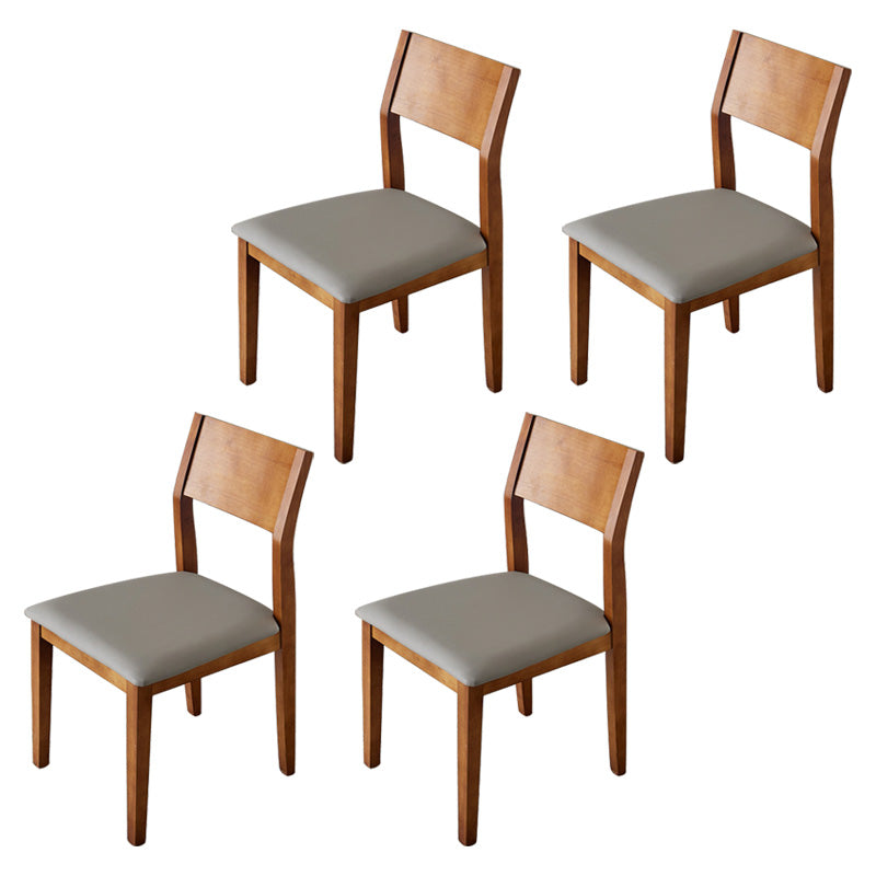Armless Kitchen Chairs Modern Solid Wood Side Chairs for Dining Room Grey 4 Piece Set Clearhalo 'Dining Chairs' 'Dining Tables & Seating' 'dining_chair' 'furn' 'furn_dining_chair' 'Furniture' 'furniture_dining_chair' 'Kitchen & Dining Furniture' 5033205