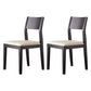 Armless Kitchen Chairs Modern Solid Wood Side Chairs for Dining Room Black-White 2 Piece Set Clearhalo 'Dining Chairs' 'Dining Tables & Seating' 'dining_chair' 'furn' 'furn_dining_chair' 'Furniture' 'furniture_dining_chair' 'Kitchen & Dining Furniture' 5033211