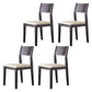 Armless Kitchen Chairs Modern Solid Wood Side Chairs for Dining Room Black-White 4 Piece Set Clearhalo 'Dining Chairs' 'Dining Tables & Seating' 'dining_chair' 'furn' 'furn_dining_chair' 'Furniture' 'furniture_dining_chair' 'Kitchen & Dining Furniture' 5033212