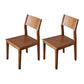 Armless Kitchen Chairs Modern Solid Wood Side Chairs for Dining Room Walnut 2 Piece Set Clearhalo 'Dining Chairs' 'Dining Tables & Seating' 'dining_chair' 'furn' 'furn_dining_chair' 'Furniture' 'furniture_dining_chair' 'Kitchen & Dining Furniture' 5033215