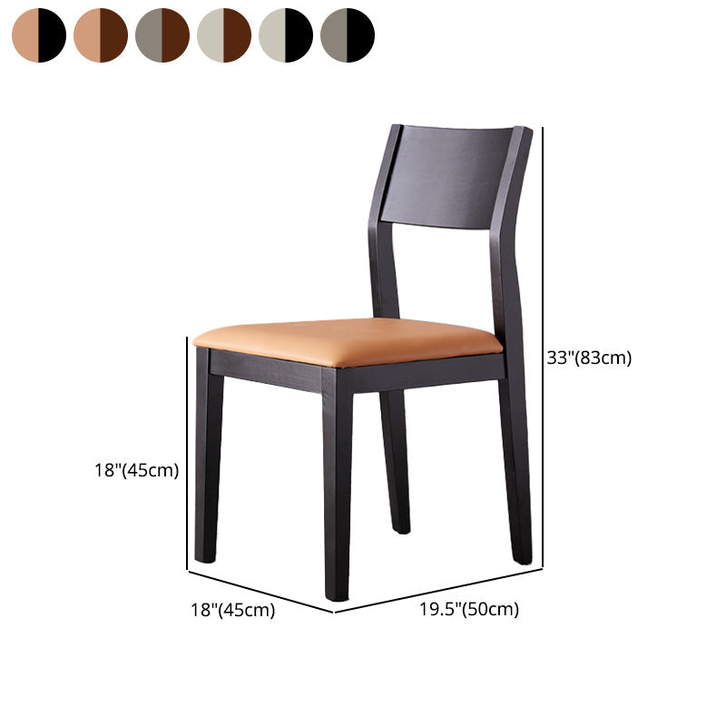Armless Kitchen Chairs Modern Solid Wood Side Chairs for Dining Room Clearhalo 'Dining Chairs' 'Dining Tables & Seating' 'dining_chair' 'furn' 'furn_dining_chair' 'Furniture' 'furniture_dining_chair' 'Kitchen & Dining Furniture' 5033217