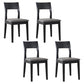 Armless Dining Chairs Modern Solid Wood Side Kitchen Chairs for Home Black Gray 4 Piece Set Clearhalo 'Dining Chairs' 'Dining Tables & Seating' 'dining_chair' 'furn' 'furn_dining_chair' 'Furniture' 'furniture_dining_chair' 'Kitchen & Dining Furniture' 5033229