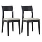 Armless Dining Chairs Modern Solid Wood Side Kitchen Chairs for Home Black-White 2 Piece Set Clearhalo 'Dining Chairs' 'Dining Tables & Seating' 'dining_chair' 'furn' 'furn_dining_chair' 'Furniture' 'furniture_dining_chair' 'Kitchen & Dining Furniture' 5033231