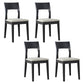 Armless Dining Chairs Modern Solid Wood Side Kitchen Chairs for Home Black-White 4 Piece Set Clearhalo 'Dining Chairs' 'Dining Tables & Seating' 'dining_chair' 'furn' 'furn_dining_chair' 'Furniture' 'furniture_dining_chair' 'Kitchen & Dining Furniture' 5033233