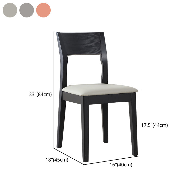 Armless Dining Chairs Modern Solid Wood Side Kitchen Chairs for Home Clearhalo 'Dining Chairs' 'Dining Tables & Seating' 'dining_chair' 'furn' 'furn_dining_chair' 'Furniture' 'furniture_dining_chair' 'Kitchen & Dining Furniture' 5033238
