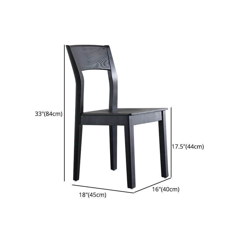Armless Dining Chairs Modern Solid Wood Side Kitchen Chairs for Home Clearhalo 'Dining Chairs' 'Dining Tables & Seating' 'dining_chair' 'furn' 'furn_dining_chair' 'Furniture' 'furniture_dining_chair' 'Kitchen & Dining Furniture' 5033239