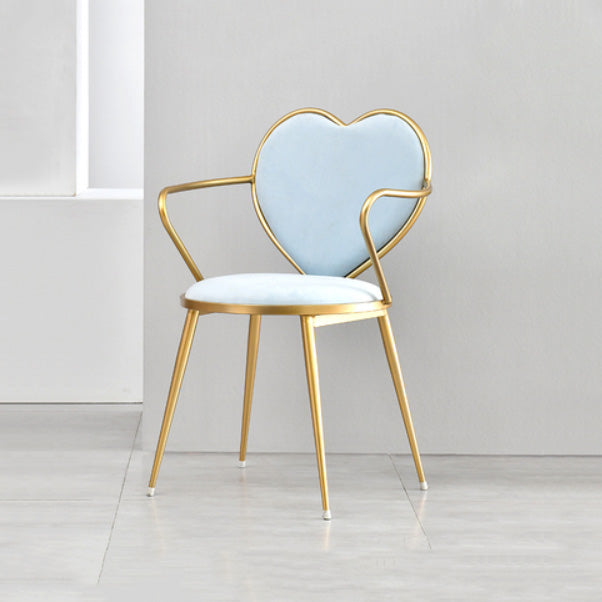 Glam Style Dining Room Chair Upholstered Dining Chair for Home Blue 1 Piece Clearhalo 'Dining Chairs' 'Dining Tables & Seating' 'dining_chair' 'furn' 'furn_dining_chair' 'Furniture' 'furniture_dining_chair' 'Kitchen & Dining Furniture' 5033244