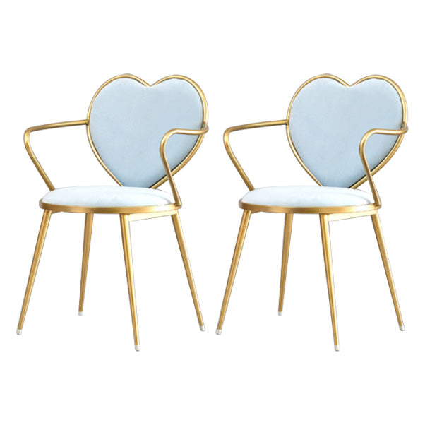 Glam Style Dining Room Chair Upholstered Dining Chair for Home Blue 2 Piece Set Clearhalo 'Dining Chairs' 'Dining Tables & Seating' 'dining_chair' 'furn' 'furn_dining_chair' 'Furniture' 'furniture_dining_chair' 'Kitchen & Dining Furniture' 5033247