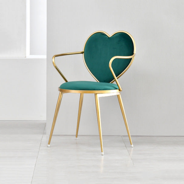 Glam Style Dining Room Chair Upholstered Dining Chair for Home Green 1 Piece Clearhalo 'Dining Chairs' 'Dining Tables & Seating' 'dining_chair' 'furn' 'furn_dining_chair' 'Furniture' 'furniture_dining_chair' 'Kitchen & Dining Furniture' 5033251