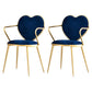 Glam Style Dining Room Chair Upholstered Dining Chair for Home Dark Blue 2 Piece Set Clearhalo 'Dining Chairs' 'Dining Tables & Seating' 'dining_chair' 'furn' 'furn_dining_chair' 'Furniture' 'furniture_dining_chair' 'Kitchen & Dining Furniture' 5033258