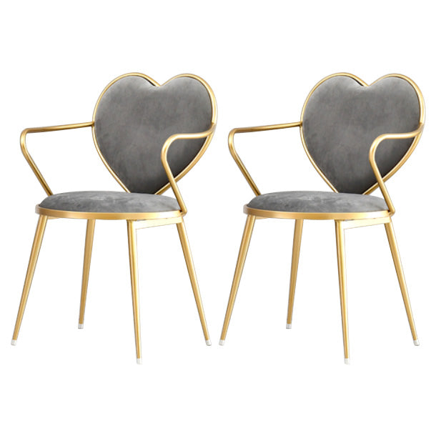 Glam Style Dining Room Chair Upholstered Dining Chair for Home Grey 2 Piece Set Clearhalo 'Dining Chairs' 'Dining Tables & Seating' 'dining_chair' 'furn' 'furn_dining_chair' 'Furniture' 'furniture_dining_chair' 'Kitchen & Dining Furniture' 5033265