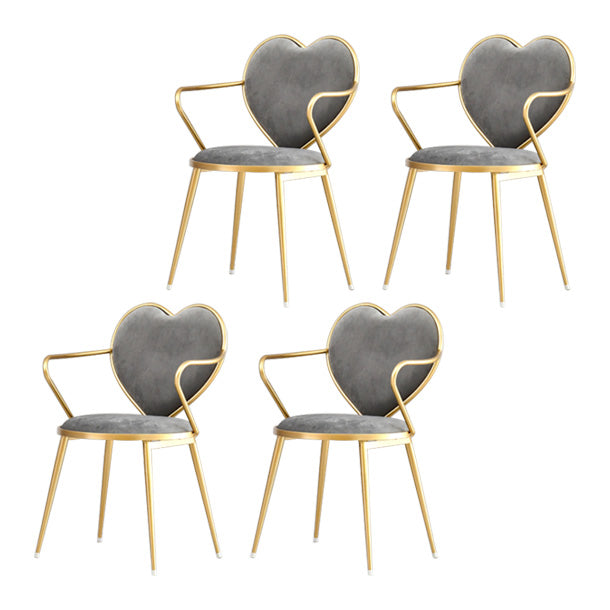 Glam Style Dining Room Chair Upholstered Dining Chair for Home Grey 4 Piece Set Clearhalo 'Dining Chairs' 'Dining Tables & Seating' 'dining_chair' 'furn' 'furn_dining_chair' 'Furniture' 'furniture_dining_chair' 'Kitchen & Dining Furniture' 5033267